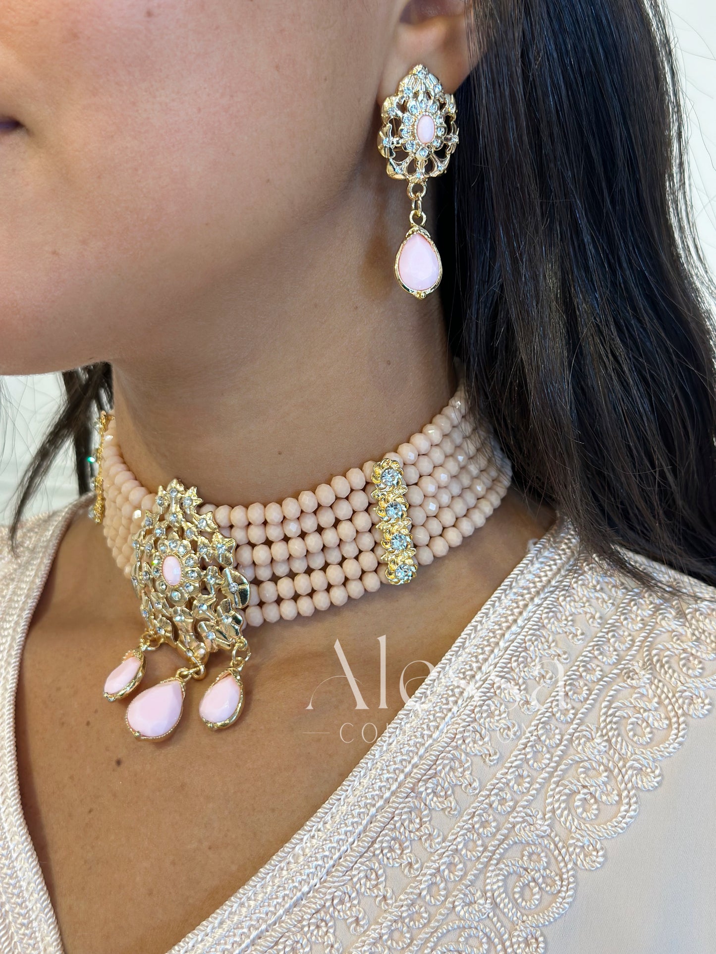 Parure Crystal Beige rosé