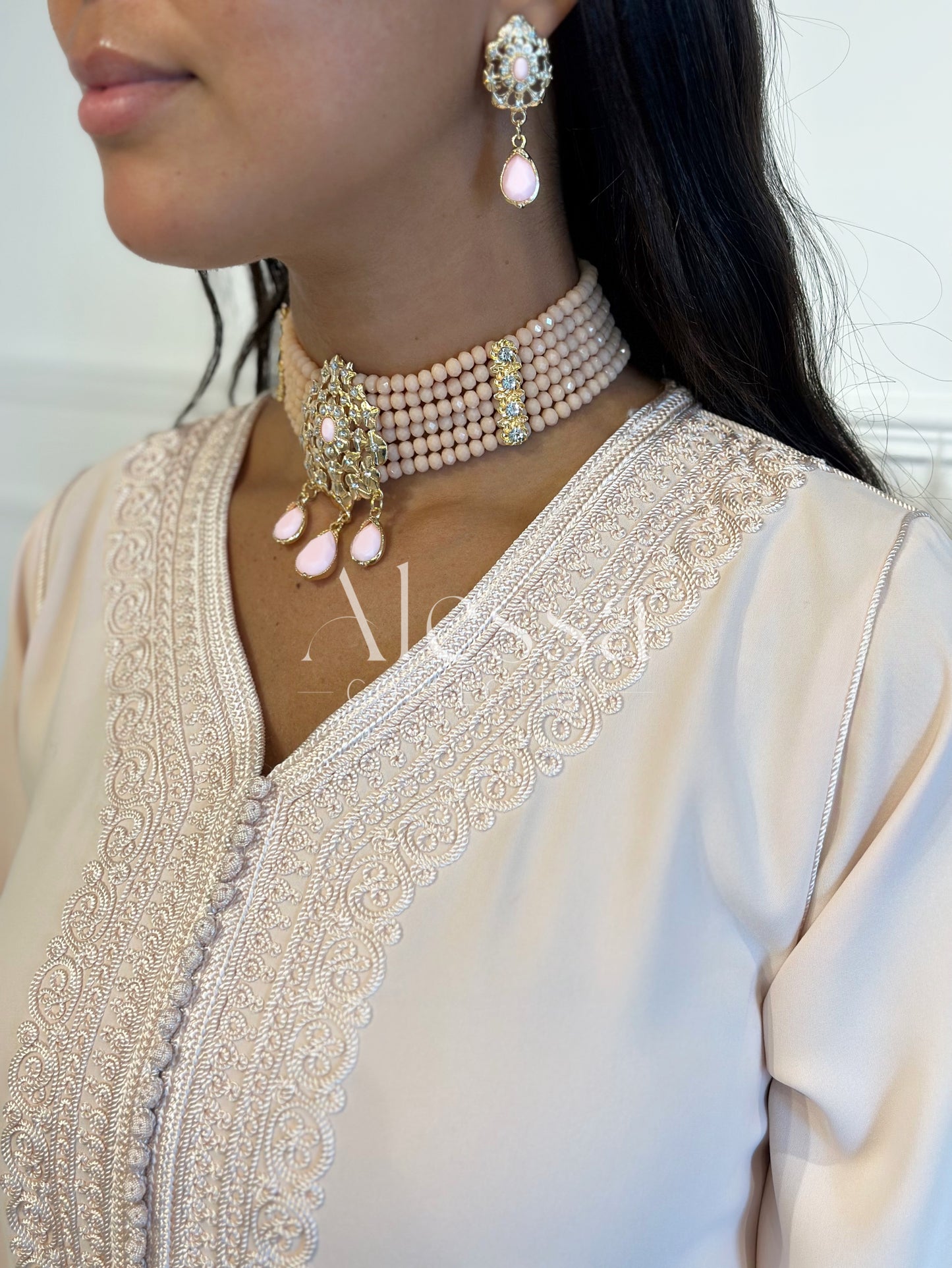 Parure Crystal Beige rosé