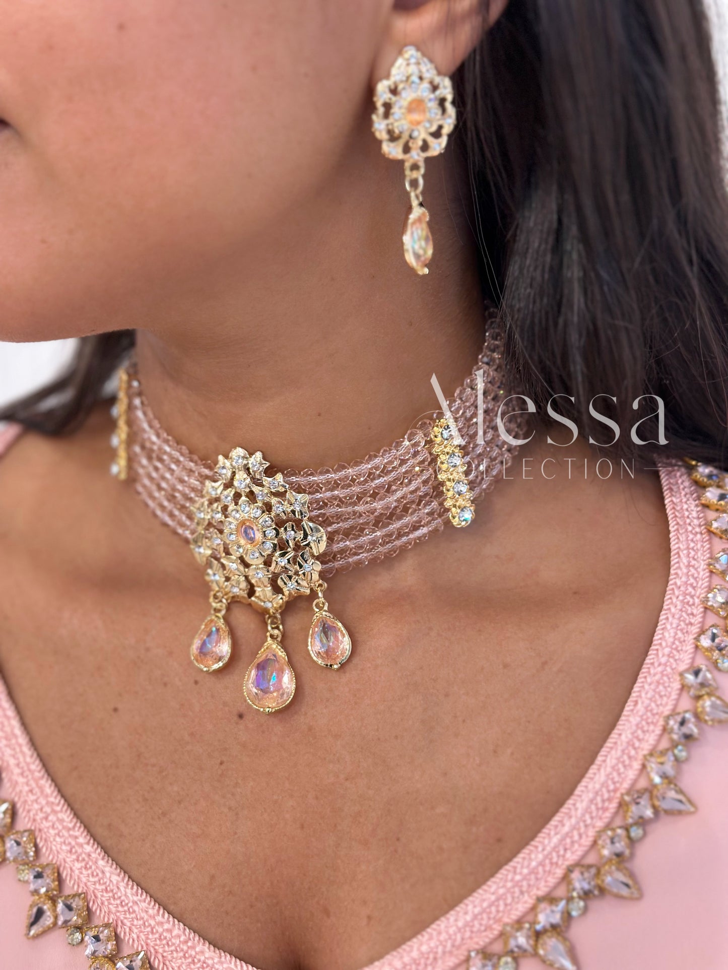 Parure Crystal Rose