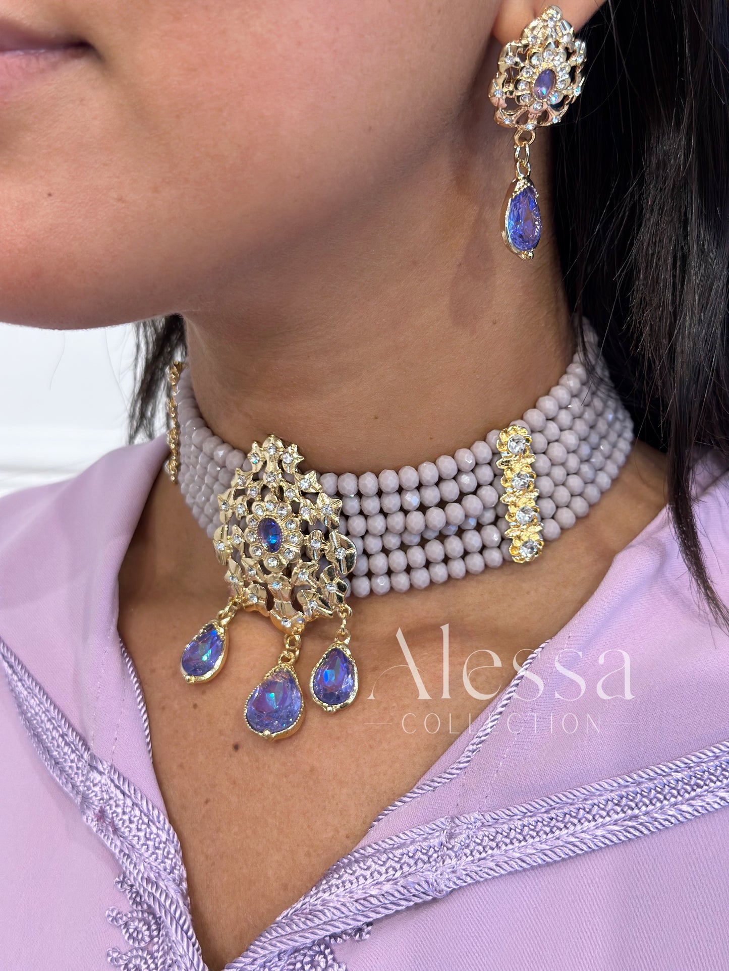 Parure Crystal Lilas