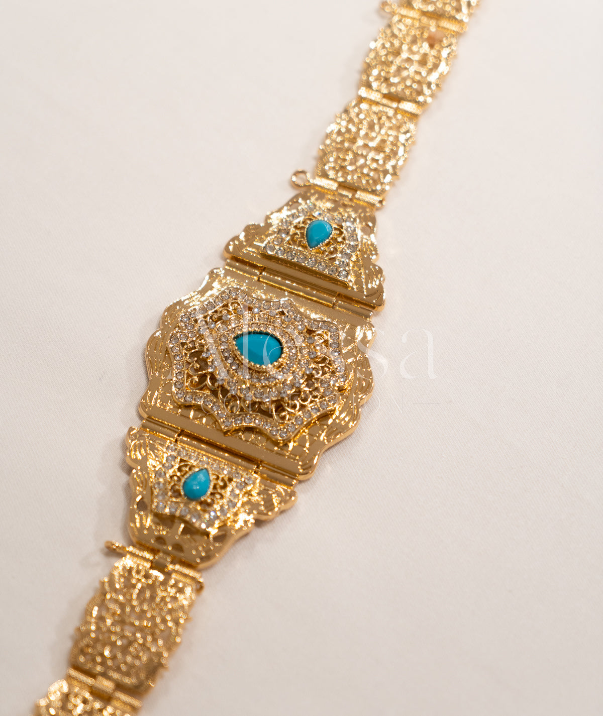 CEINTURE OR TURQUOISE 0074
