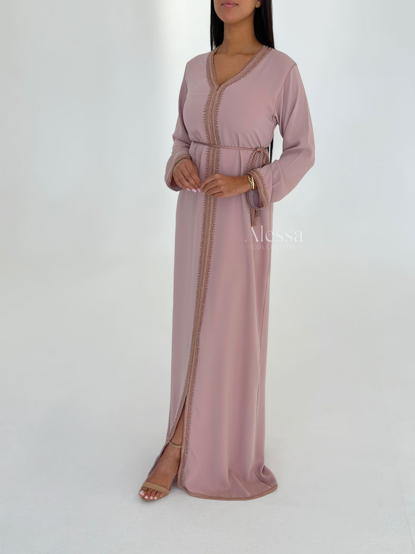 CAFTAN MYRA TAUPE ROSE