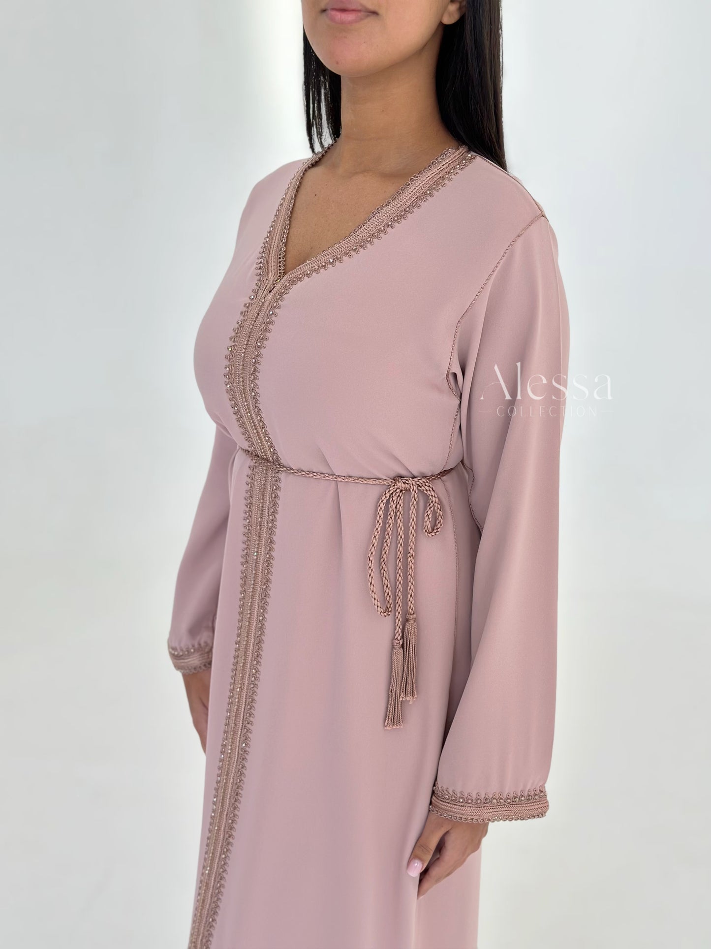 CAFTAN MYRA TAUPE ROSE