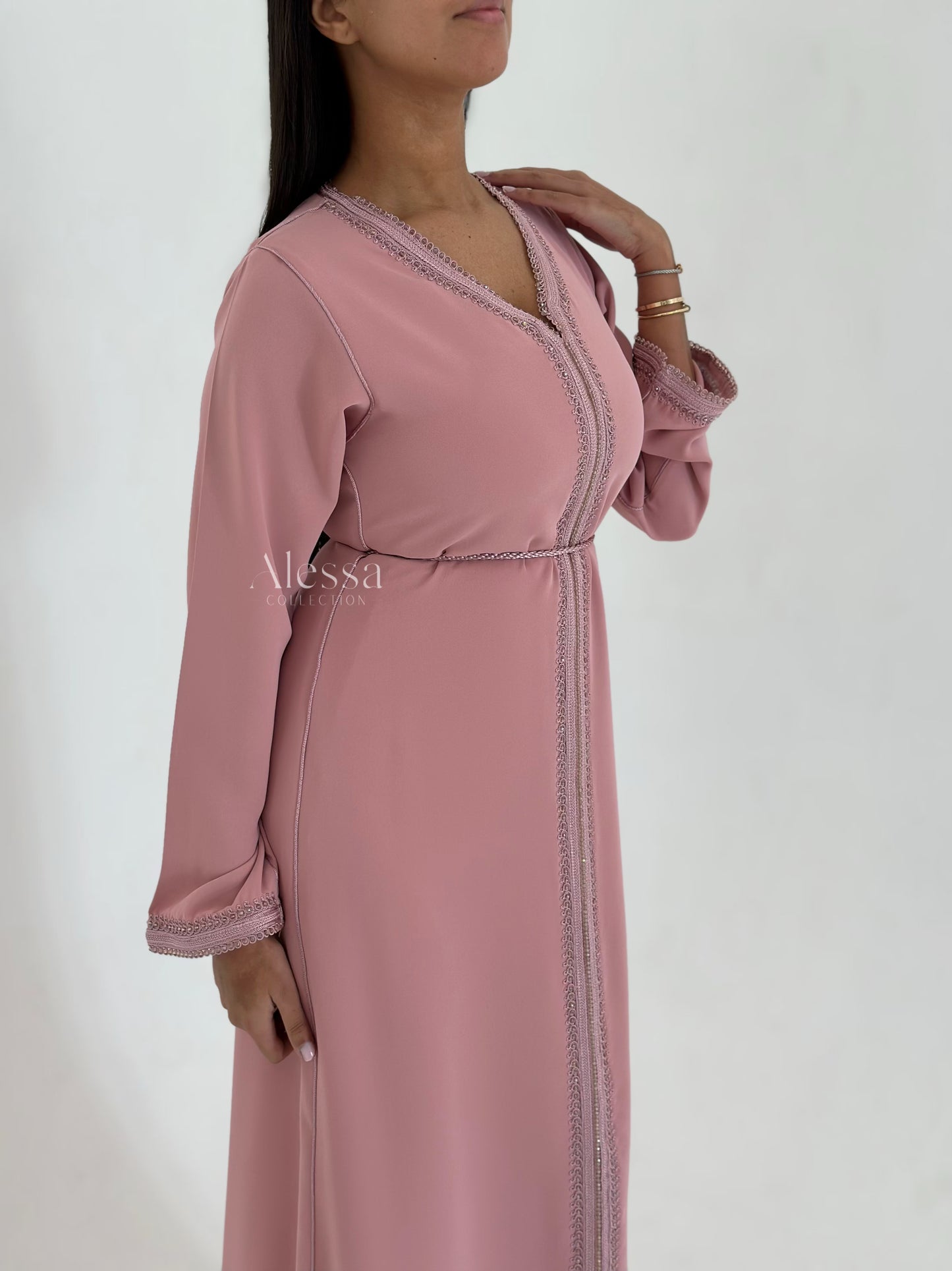 CAFTAN MYRA VIEUX ROSE