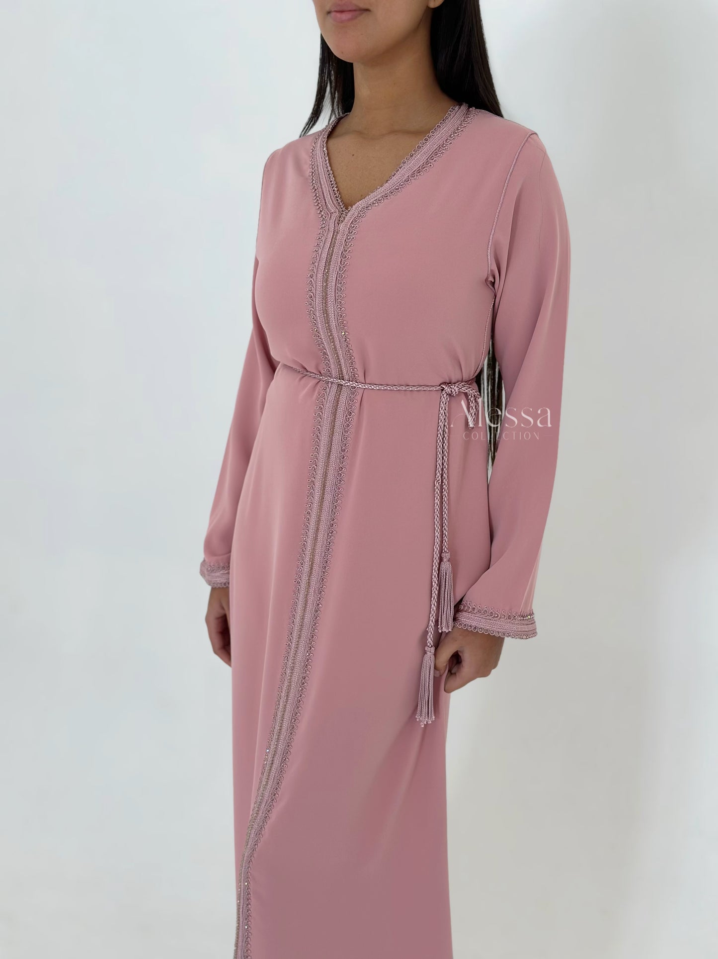 CAFTAN MYRA VIEUX ROSE